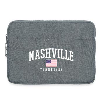 Nashville Vintage Bow Drapeau des États-Unis - Sacoche pour ordinateur portable 15 pouces - gris chiné - Devant
