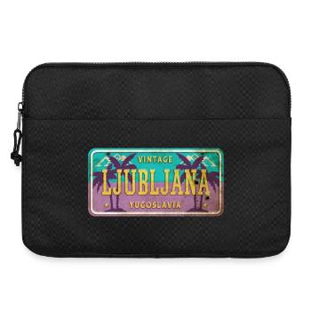 Ljubljana Jugoslawien Vintage Schild - Laptoptasche 15" - Schwarz - Vorne