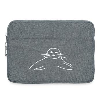 seal seals seal seals animals - Laptop bag 15" - heather grey - Front