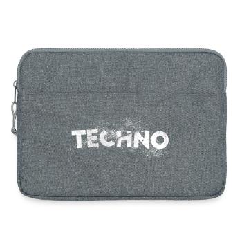Techno art design music to raver, EDM festival - Laptop bag 15" - heather grey - Front