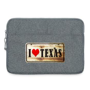 J'adore le Texas - Sacoche pour ordinateur portable 15 pouces - gris chiné - Devant