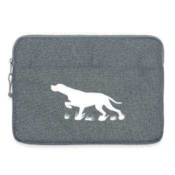 Pointer protruding (white) - Laptop bag 15" - heather grey - Front