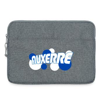 Auxerre Retro Typo Blue - Laptop bag 15" - heather grey - Front