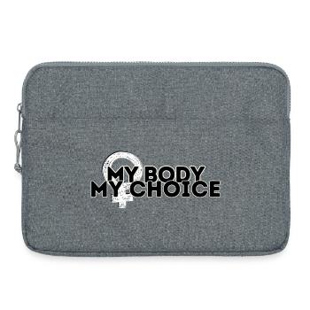 My body, my choice (BW) - Laptop bag 15" - heather grey - Front