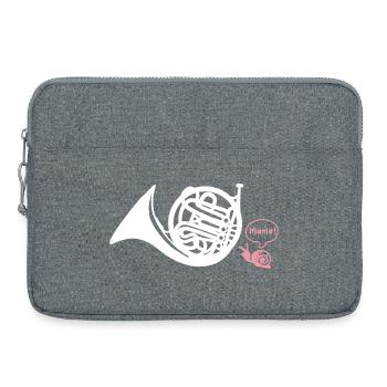 Waldhorn Hornist - Laptoptasche 15" - Grau meliert - Vorne