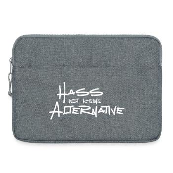 Hass ist keine Alternative - Laptoptasche 15" - Grau meliert - Vorne
