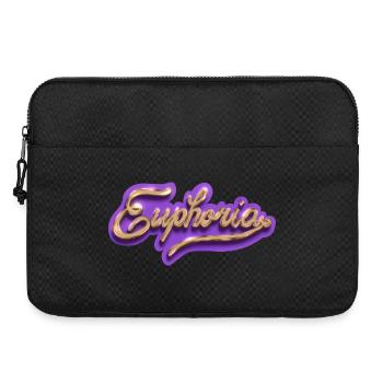 Euphoria in Goldschrift auf Lila - Laptoptasche 15" - Schwarz - Vorne