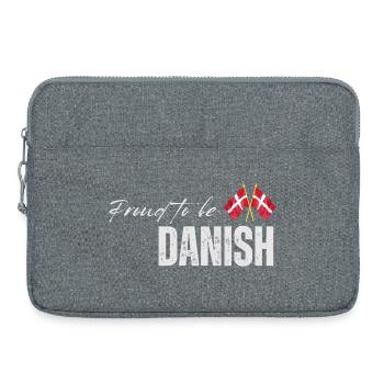 Stolzer Däne, ich liebe Dänemark - Laptoptasche 15" - Grau meliert - Vorne