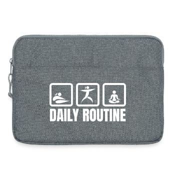 Routine quotidienne des amateurs de yoga - Sacoche pour ordinateur portable 15 pouces - gris chiné - Devant