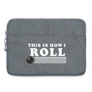 C’est ainsi que je ROll boule de bowling rétro - Sacoche pour ordinateur portable 15 pouces - gris chiné - Devant