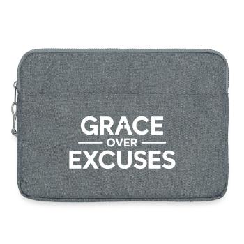 Message de grâce chrétienne sur les excuses - Sacoche pour ordinateur portable 15 pouces - gris chiné - Devant