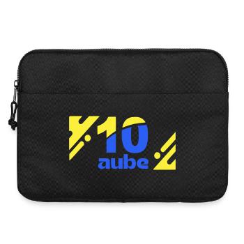 Dix Aube Logo Bleu Jaune - Sacoche pour ordinateur portable 15 pouces - noir - Devant