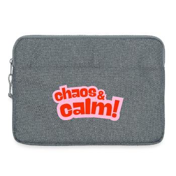 Chaos & Calm Kontrastdesign - Laptoptasche 15" - Grau meliert - Vorne