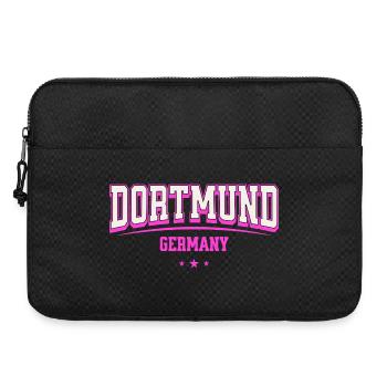 Dortmund, Allemagne, style College Rose - Sacoche pour ordinateur portable 15 pouces - noir - Devant