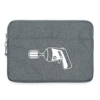 Phaser meets Mixer – Funny Geek & Cook - Laptop bag 15" - heather grey - Front