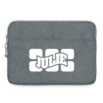 Julie as a name - Laptop bag 15" - heather grey - Front