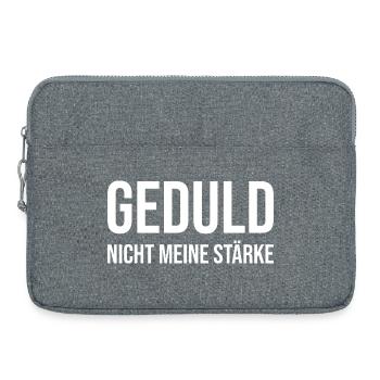 geduld nich meine stärke - Laptoptasche 15" - Grau meliert - Vorne
