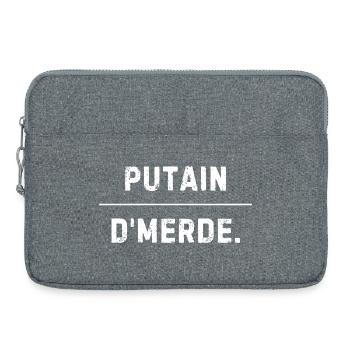 Gros mot – humour cash français - Sacoche pour ordinateur portable 15 pouces - gris chiné - Devant