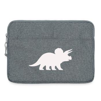 Silhouette du Tricératops – Dino minimaliste - Sacoche pour ordinateur portable 15 pouces - gris chiné - Devant