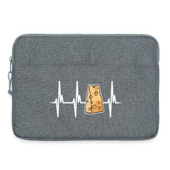 J’adore le fromage suisse - Sacoche pour ordinateur portable 15 pouces - gris chiné - Devant