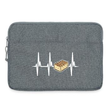 J’adore le fromage halloumi - Sacoche pour ordinateur portable 15 pouces - gris chiné - Devant