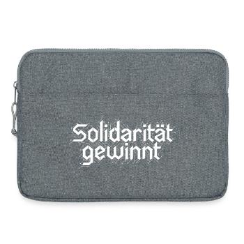 Solidarity Wins Statement Design White - Laptop bag 15" - heather grey - Front