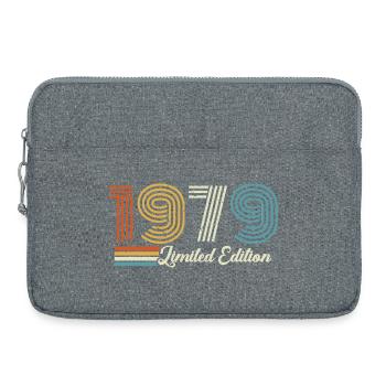 47e anniversaire 1979 Né en 1979 - Sacoche pour ordinateur portable 15 pouces - gris chiné - Devant