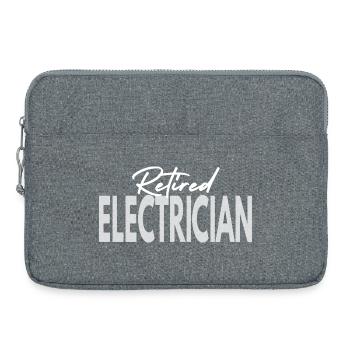 Électricien à la retraite - Sacoche pour ordinateur portable 15 pouces - gris chiné - Devant