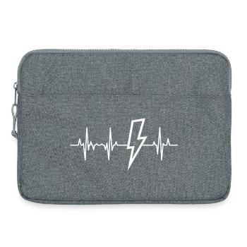 Electricien Heartbeat - Sacoche pour ordinateur portable 15 pouces - gris chiné - Devant