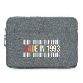 Né en 1993 T-shirt code-barres rétro - Sacoche pour ordinateur portable 15 pouces - gris chiné - Devant
