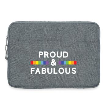 Pride Month - Proud and Fabulous - Laptop bag 15" - heather grey - Front
