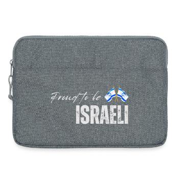 Fierté israélienne, j’aime Israël - Sacoche pour ordinateur portable 15 pouces - gris chiné - Devant