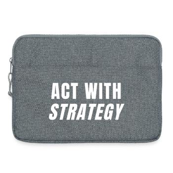 Act With Strategy Success Mindset Power Growth - Laptop bag 15" - heather grey - Front