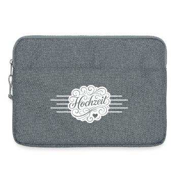 Hochzeit - Laptoptasche 15" - Grau meliert - Vorne