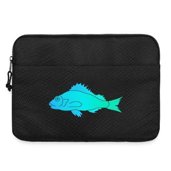 Fish with a serrated fin - Laptop bag 15" - black - Front