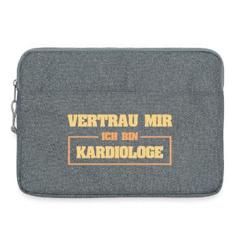 Gift for cardiologist - Laptop bag 15" - heather grey - Front