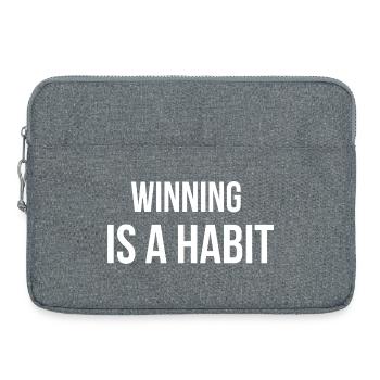WINNING IS A HABIT. | Greyline Official - Laptop bag 15" - heather grey - Front