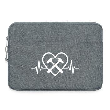 Marteaux Croisés Cœur Bricoleur Artisan Outils - Sacoche pour ordinateur portable 15 pouces - gris chiné - Devant