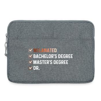 Melanated Bachelor Master Dr – HBCU Pride - Laptop bag 15" - heather grey - Front