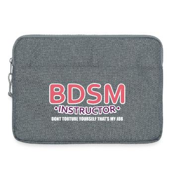 BDSM Instructor Sarcastic Adult Humor Design - Laptop bag 15" - heather grey - Front