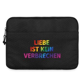 Liebe ist kein Verbrechen – Klare Botschaft - Laptoptasche 15" - Schwarz - Vorne