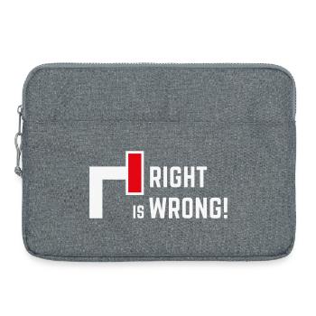 Le bien est faux ! Contre les partis de droite et de droite v1 - Sacoche pour ordinateur portable 15 pouces - gris chiné - Devant