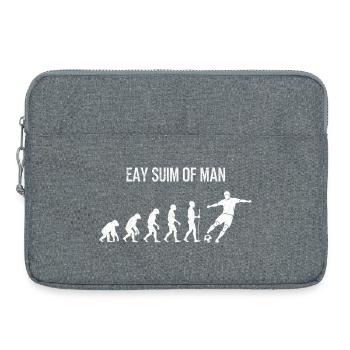 Soccer Evolution - Retro Soccer Player Design - Laptop bag 15" - heather grey - Front