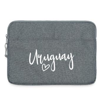 Uruguay Herz Frauenliebe Uruguay - Laptoptasche 15" - Grau meliert - Vorne