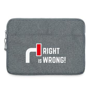 Right Is Wrong! Against Right & Right Parties V2 - Laptop bag 15" - heather grey - Front