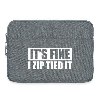 It's fine i zip tied it Car lover car guy mechanic - Laptoptasche 15" - Grau meliert - Vorne