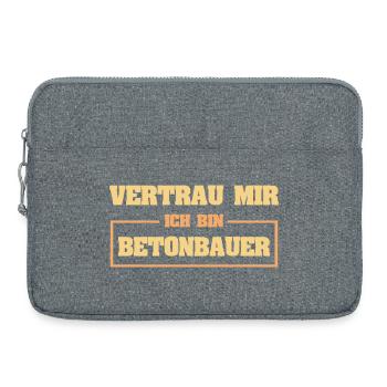 Occupation Concrete Worker - Laptop bag 15" - heather grey - Front