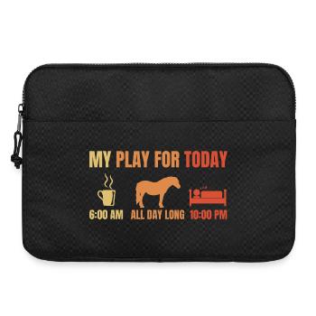 Chevaux de café endormis - Sacoche pour ordinateur portable 15 pouces - noir - Devant