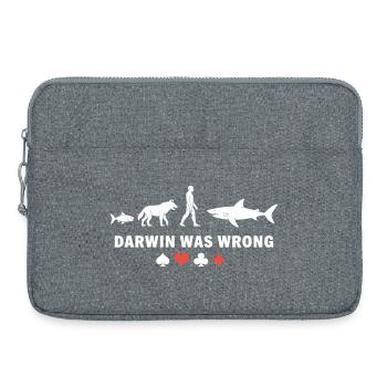 Poker Evolution Darwin était le mauvais jeu de cartes Shark - Sacoche pour ordinateur portable 15 pouces - gris chiné - Devant