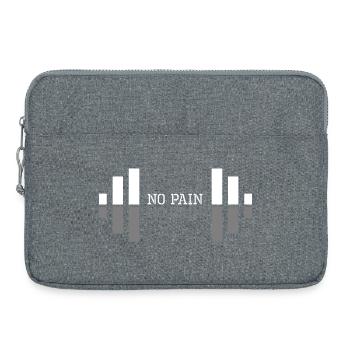pas de douleur pas de gain de fitness - Sacoche pour ordinateur portable 15 pouces - gris chiné - Devant